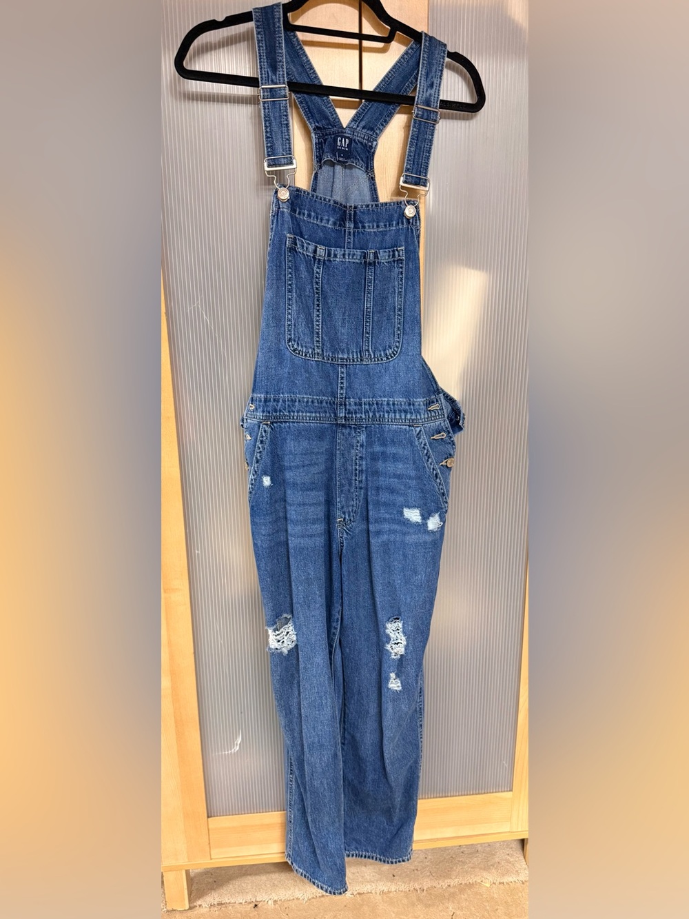 GAP Denim Overalls in Dark Blue Wash